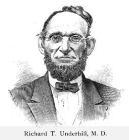 Portrait of Richard T. Underhill from The Most Notable Robbery of Modern Times by Stephens O. Jennings, 1890.