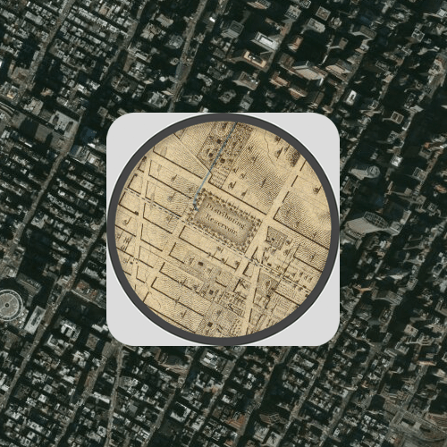 The Distributing Reservoir at Fifth Avenue and 42nd Street, now the site of the New York Public Library.