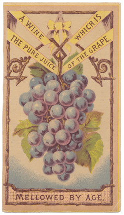 A trade card for the Underhill vineyards.