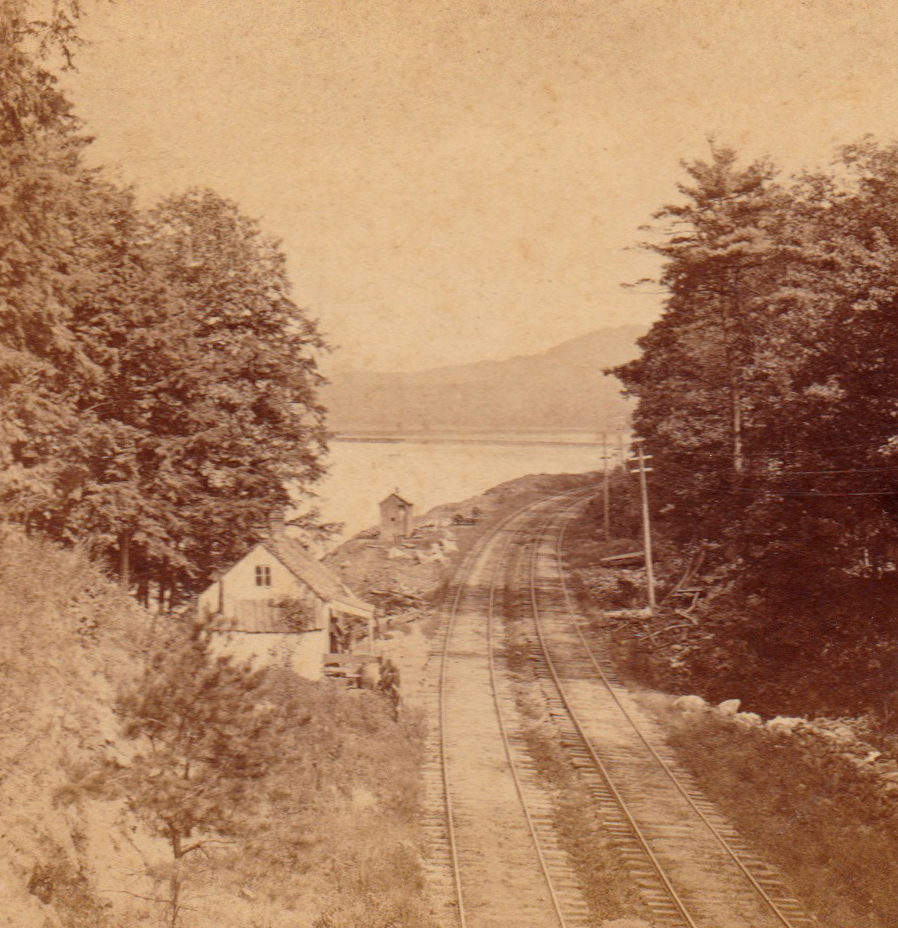 View from the Tunnel near Garrisons. Hudson River. From the stereoview published by E. & H. T. Anthony & Co.