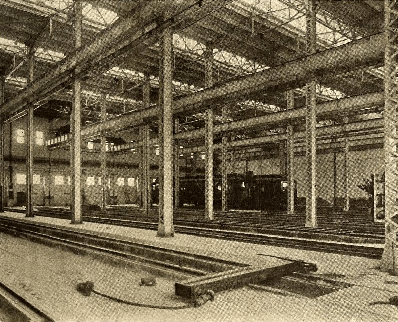 Harmon Yards car shop, 1907.